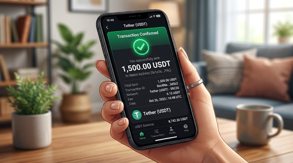Confirmación de depósito con USDT antes de jugar